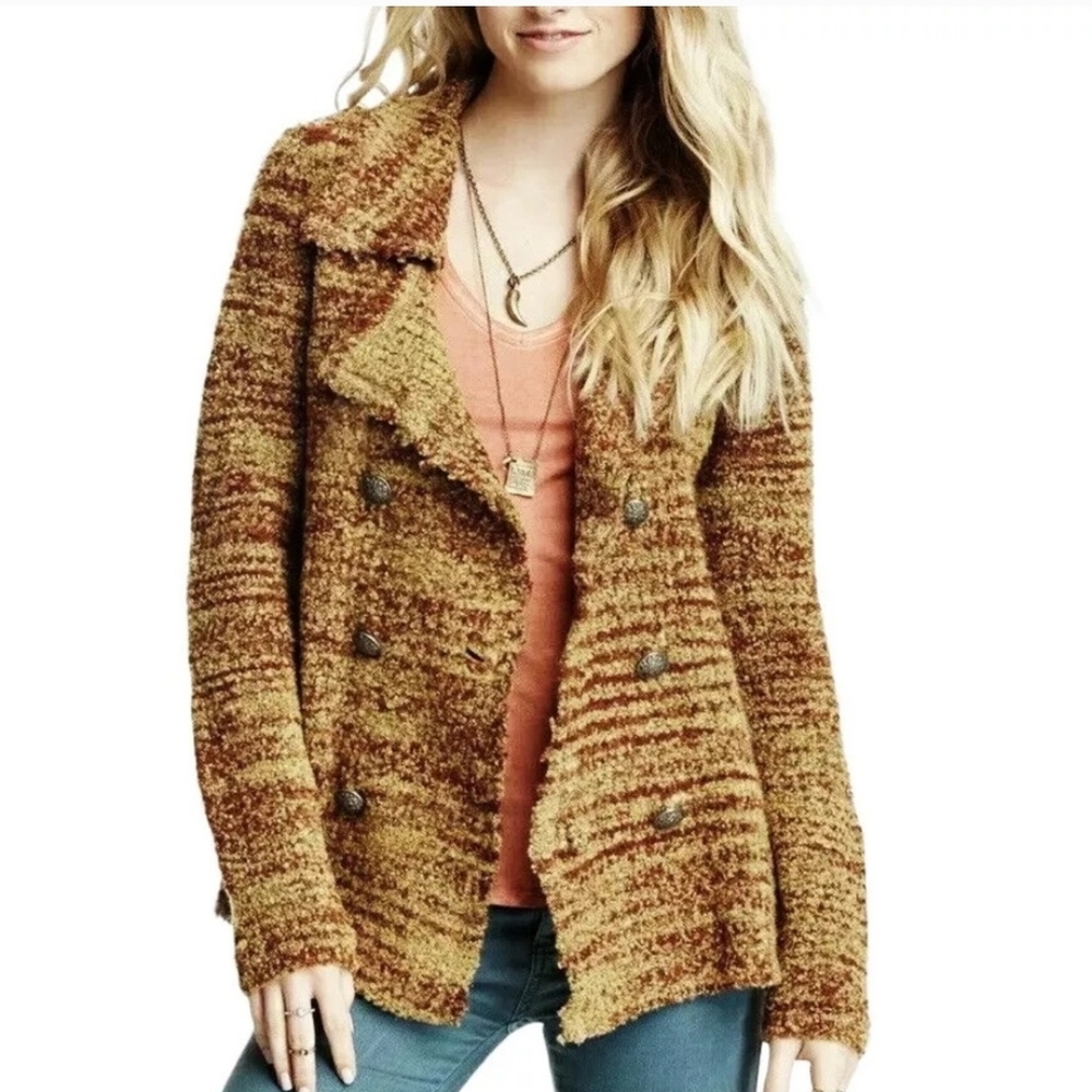 Free People Boicle Yarn Chunky Cardigan Size Medium